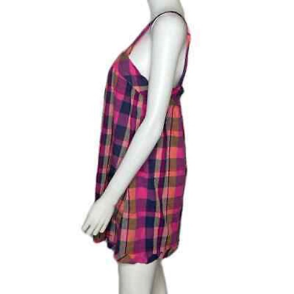 VS PINK Bright Plaid Sundress Mini Dress w/Pockets - Picture 6 of 10
